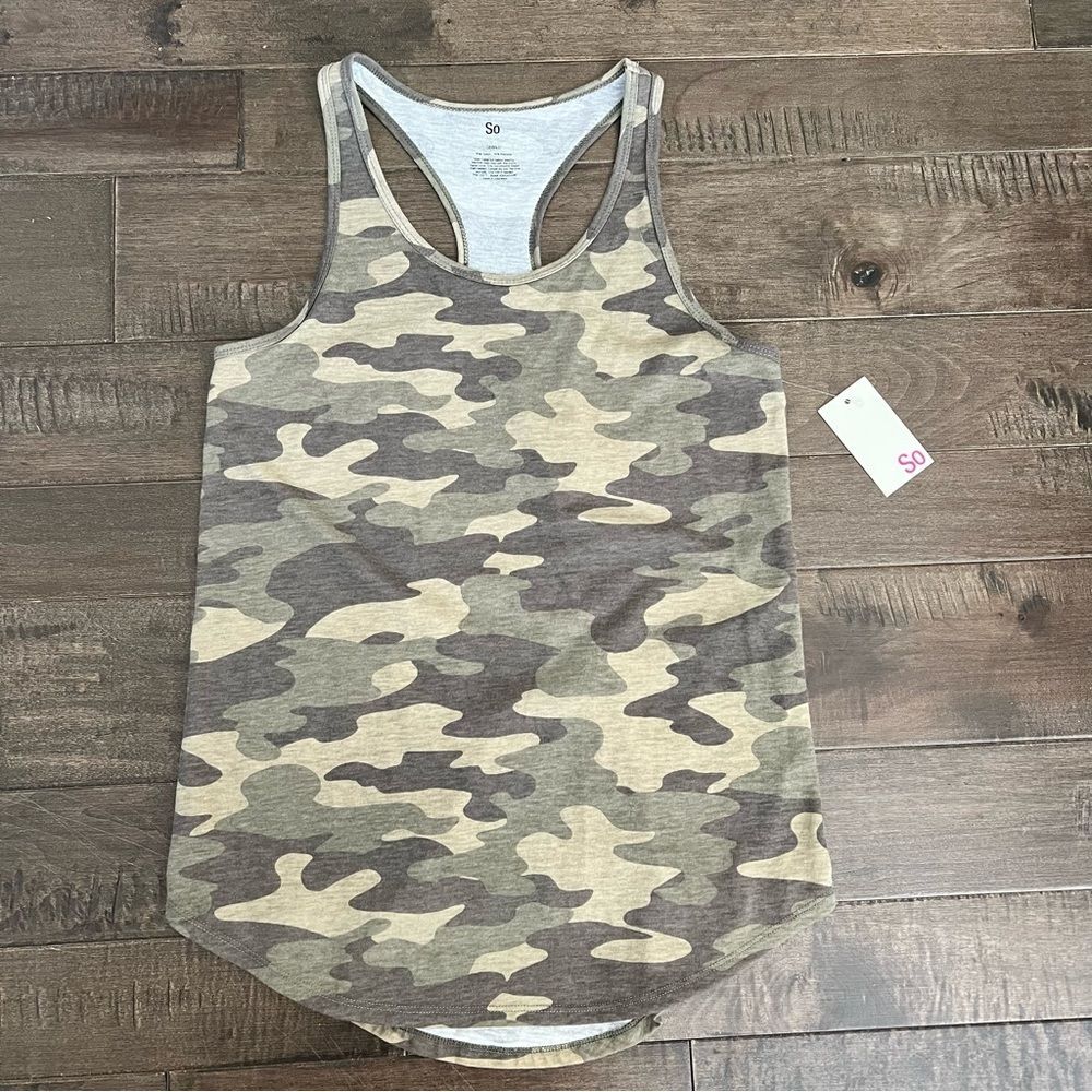 SO Camouflaged Tank Top Shirt Sleeveless S